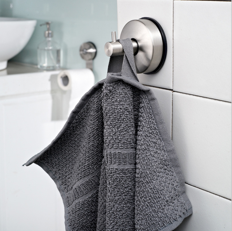 Fashion Bathroom Hardware Accessories / Silver Shower Suction Cup Hook