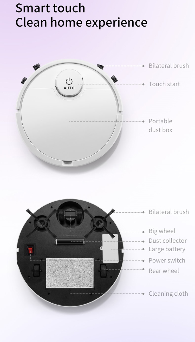 1499Pa Gyroscope Smart Sweeping Machine Intelligent Home Appliances