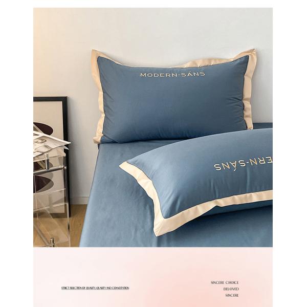 4 Pcs Cartoon Queen Printed Cotton Feeling Fabric Bed Sheet Duvet Cover Set Free Shipping