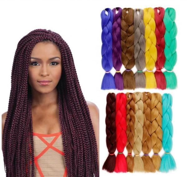 100g Synthetic Jumbo Braiding Hair For Black Women Bomb Twist Crochet Hair