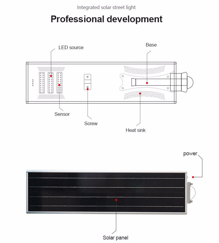 Factory price 3 years warranty LifePo4 battery Solar lamps led 60w for street retrofit kits solar street light