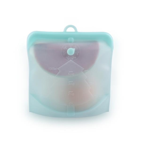 1000ML Reusable Silicone Food Storage Bag – Leakproof, BPA-Free, Eco-Friendly & Heat Resistant Container For Meal Prep, Freezer Storage, Sous Vide