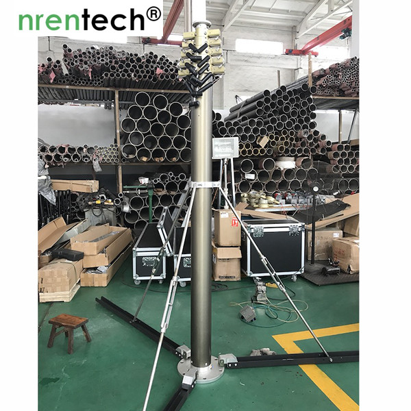 10m pneumatic telescopic mast-50kg payloads-aluminum telescopic mast, locking pneumatic mast