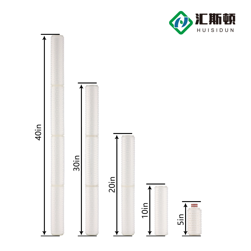 Reverse Osmosis 10/20/30/40/50/60 Inch Pleated Filter for Beverage Filtration 1micron