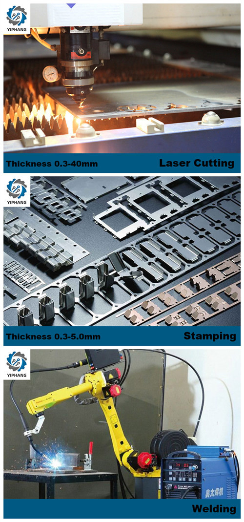 Laser Cutting Punching Bending Welding Black Powder Coating 3d Printer Equipment Shell Sheet Metal Welding Parts