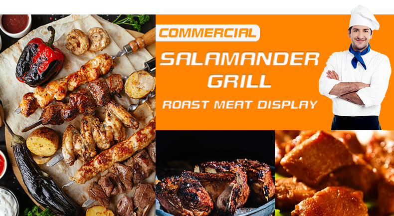 Kitchen Equipment Environment-friendly Electric Salamander Grill for Home Restaurant
