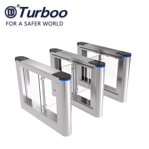 China Biometric Fingerprint Scanner Swing Barrier Gate 10mm Acrylic wholesale