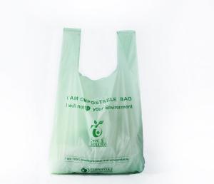 China 100% Compostable Biodegradable Shopping Bag Green Blue White OEM wholesale