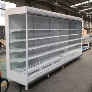 China Supermarket open milk yogurt cooler, multi-deck refrigerator fruit display stand for sale wholesale