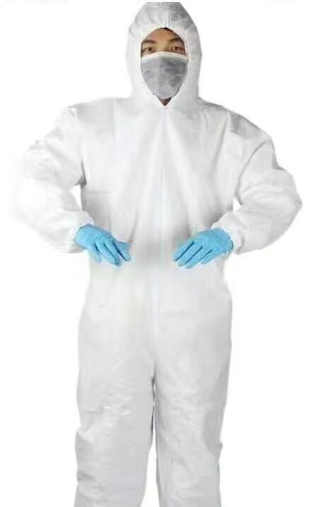 Safety Unisex Disposable Protective Suit Fluid Resistant Multi Color Available