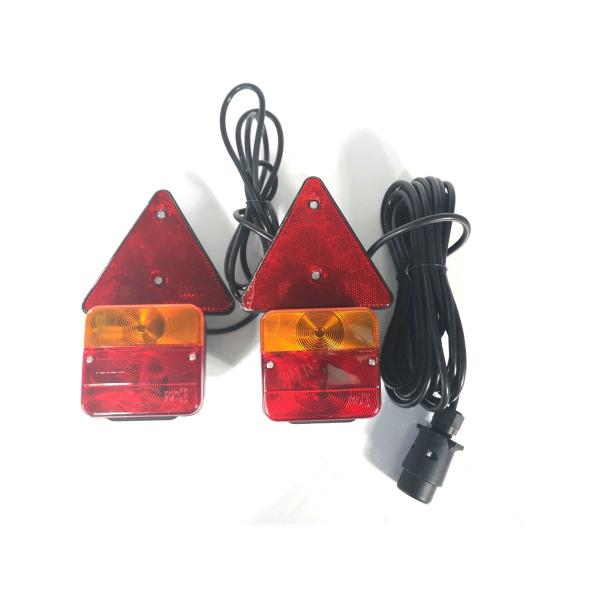 Red Yellow Trailer Marker Lamps Stud Mount With Reflector And Magnet