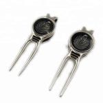 High quality metal golf green ball fork spring ball fork golf tools supplies