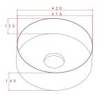 Single Round Bathroom Sinks Durable Stainless Steel Counter Top Gold