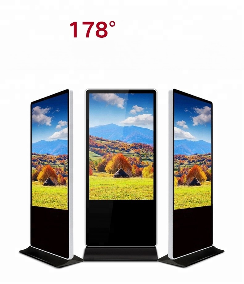 65" inch Alone stand digital signage board kiosk WIFI network Android player screen remote control monitor