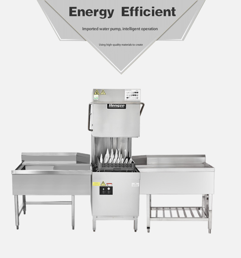 304#Clean Commercial High Temp Undercounter Industrial Dishwasher Hood Type