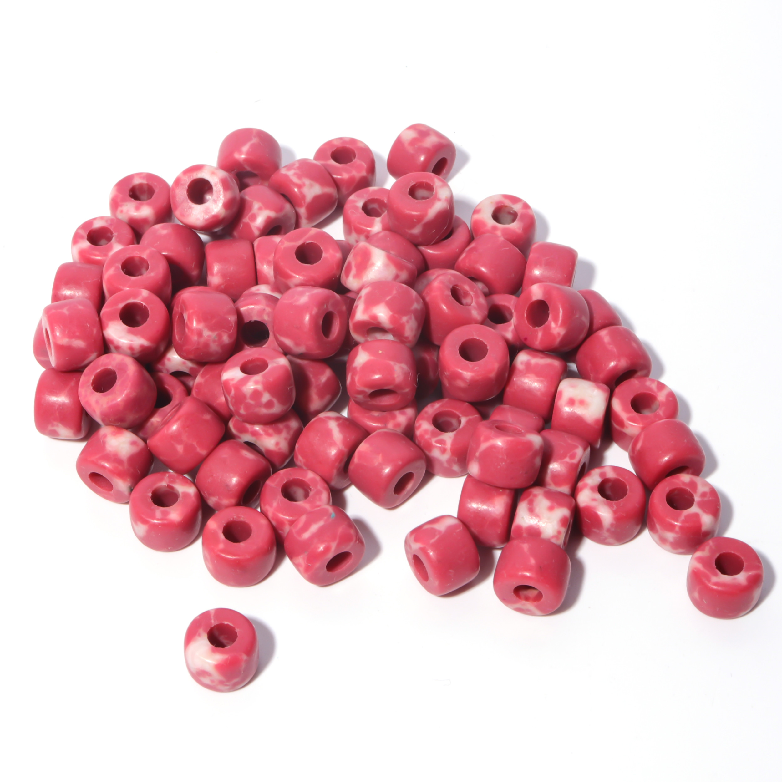 100 Colors Gemstone Forte Beads 6*8mm*2.0 Holes DIY Patterns With Rope