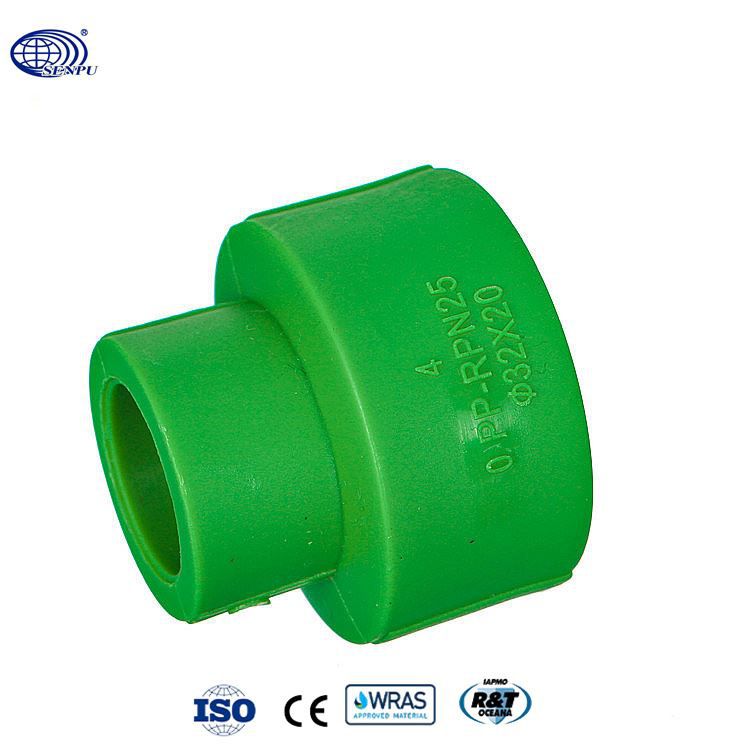 Senpu Custom PPR Pipes Fittings Green Poly PPR Reducing Socket 3 Inch