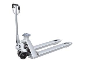 China Scale Stainless Steel Pallet Truck , Weighing Goods Warehouse Pallet Trucks wholesale