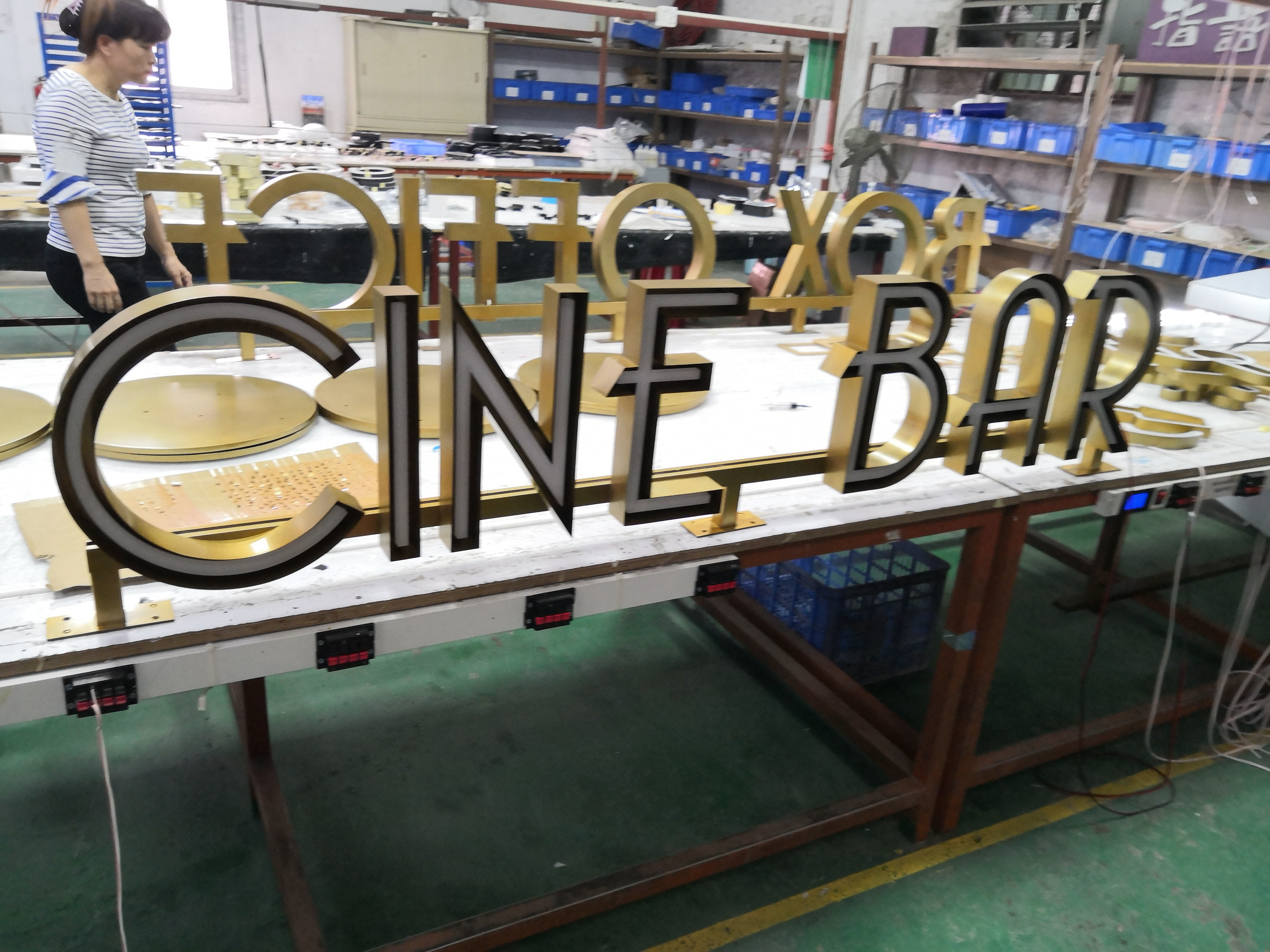 3D Illuminated Letters Signage Customized Size 3 Years Warranty
