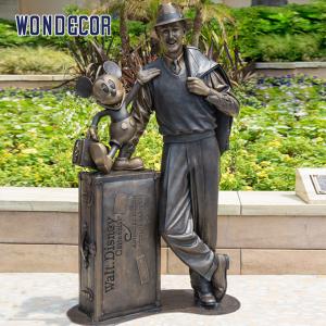 China Bronze Sculpture of a Happy Man in Outdoor Metal Art and Craftsmanship wholesale
