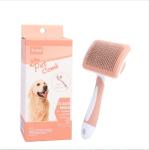 Pink Dog Self Cleaning Pet Grooming Brush Automatic Cat Hair Removal Comb