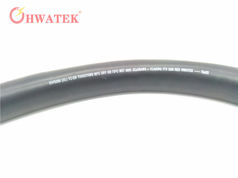 UL TC ER 4C X 16AWG Bare Copper Stranded Solar Power Cable 600V PVC Jacket 2216040 Cable