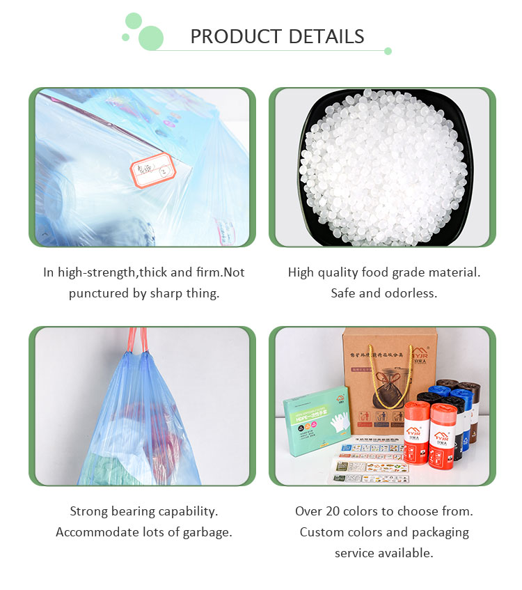 Customized Logo Plastic Garbage Bags On Roll For Convenient Waste Collection