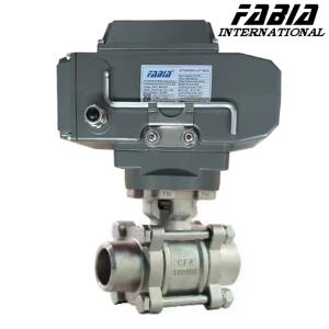 China Butt Welding High Pressure Ball Valve Three Piece Electric Valve wholesale
