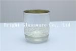 prefect design electroplated rose gold glass candle holder