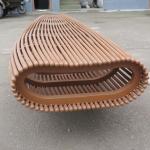 Wearproof Shopping Mall OHSAS18001 Patio Steel Bench