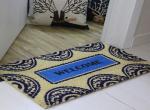 40*60cm Coir Coconut Entrance Matting Thickness 15mm PVC Backing