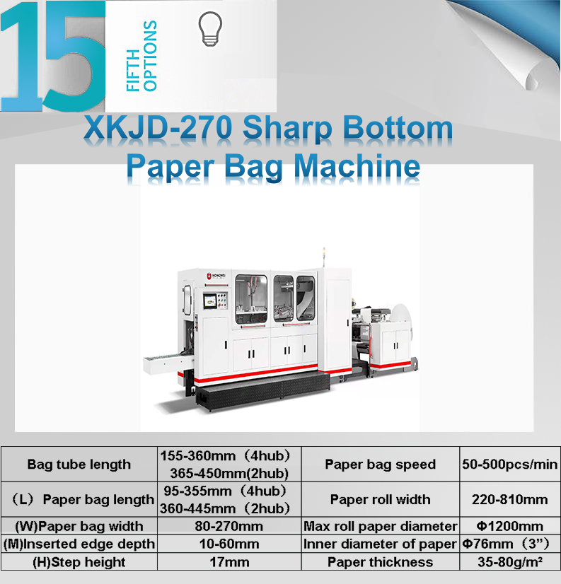 Semi Automatic Paper Bag Making Machine Square Bottom Brown