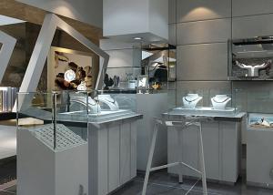 China Brand Jewelry Counter Metal Display Stands , Metal Display Rack For Watches Retail Store wholesale