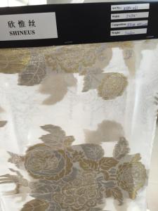 China silk/metallic clipped jacquard wholesale