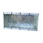 2 5 Gang Mansory Steel Conduit Box Zinc Plated Universal Knockouts 1/2" 3/4"