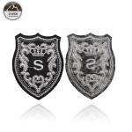 Royal Exquisite Embroidered Logo Badges With Merrowed Border / Heat Cut Border