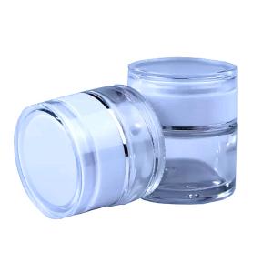 China 30g / 50g White Glass Cosmetic Jar with Screw Lid for Face Cream wholesale