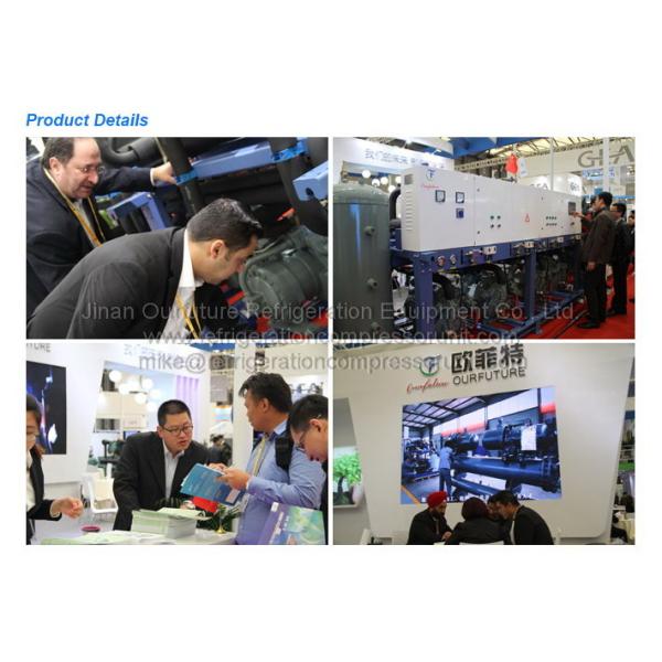 Reciprocating Parallel Compressor Racks For Seed Freezer 10HP*4 R404a