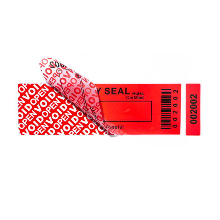 Plain Warranty Open Void Self Seal Packing Tamper Evident Security Label For PE Bag