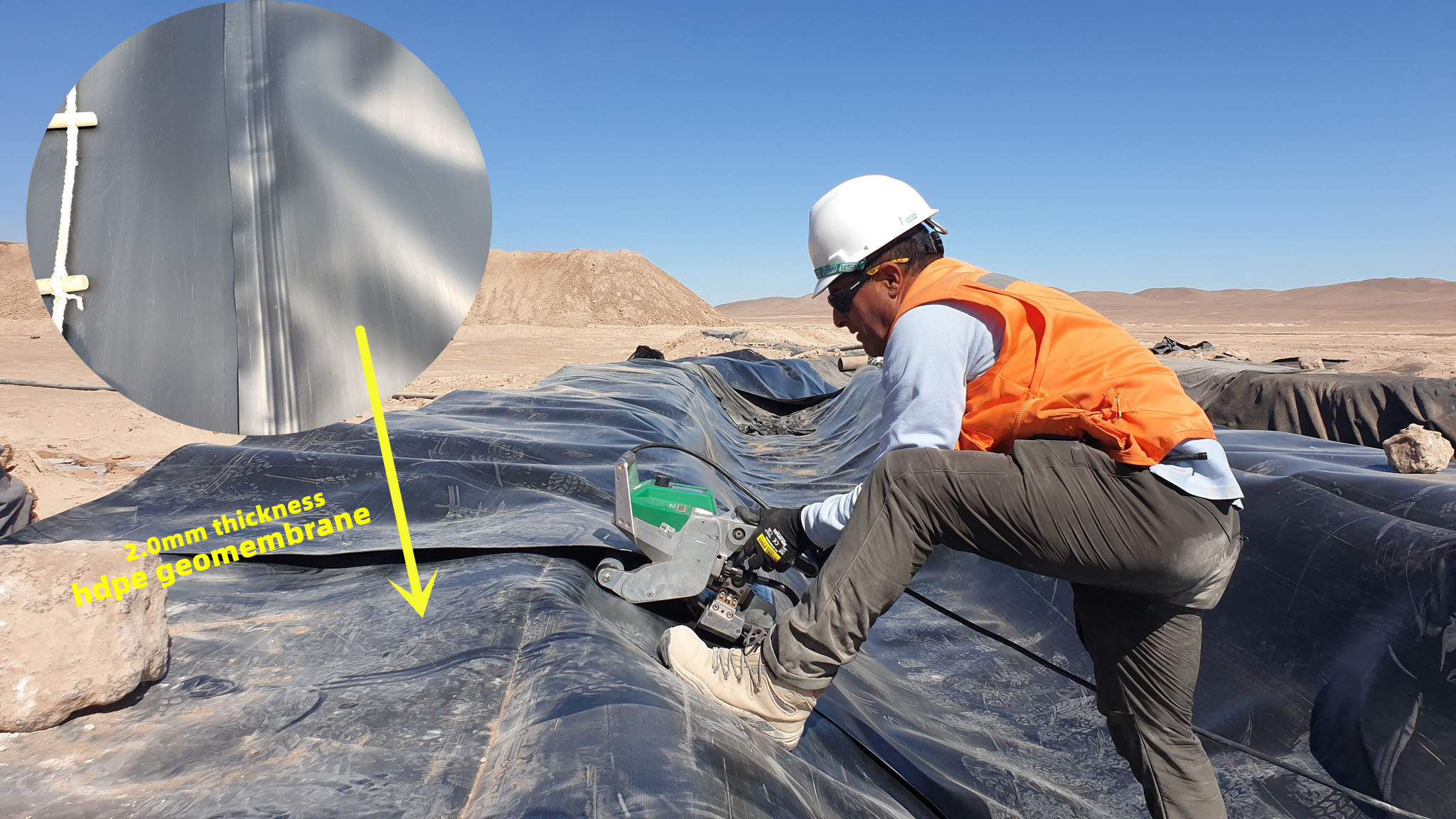 High Density 0.940g/cm3 HDPE Geomembrane for Fish Pond and Landfill Waterproofing