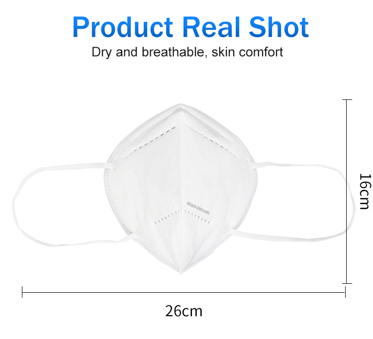 Ffp2 / Kn95 N95 Pollution Mask , 3 Layer Hospital Respirator Mask For Outdoor Indoor Industrial