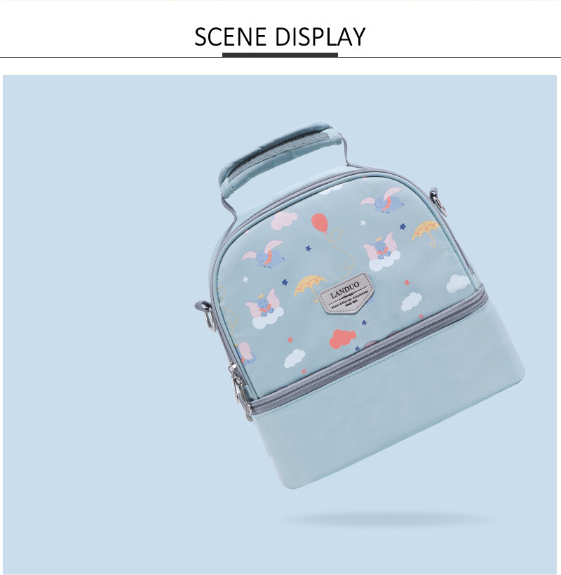 Adjustable Shoulder L24cm Food Cooler Bag for Children