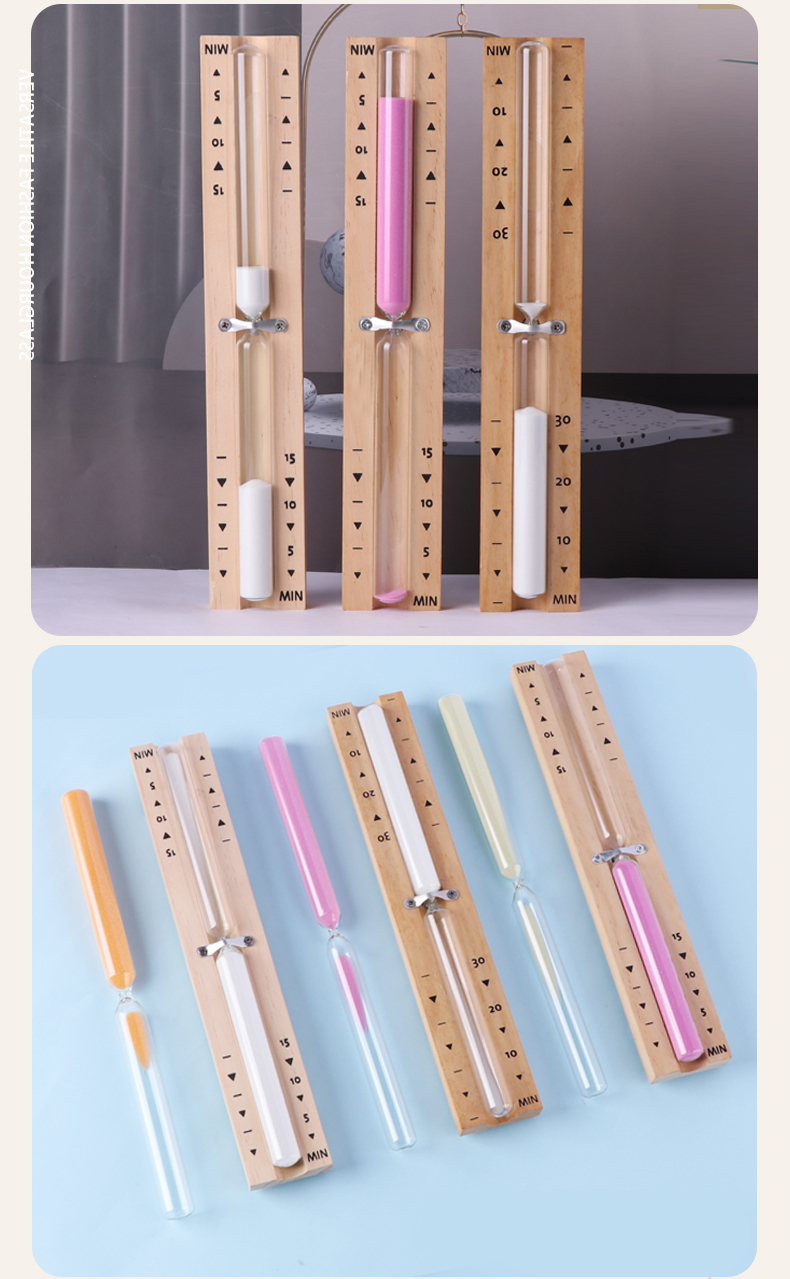 Rotating 15 Minute Sand Timer Hourglass Logo Customized For Sauna Room