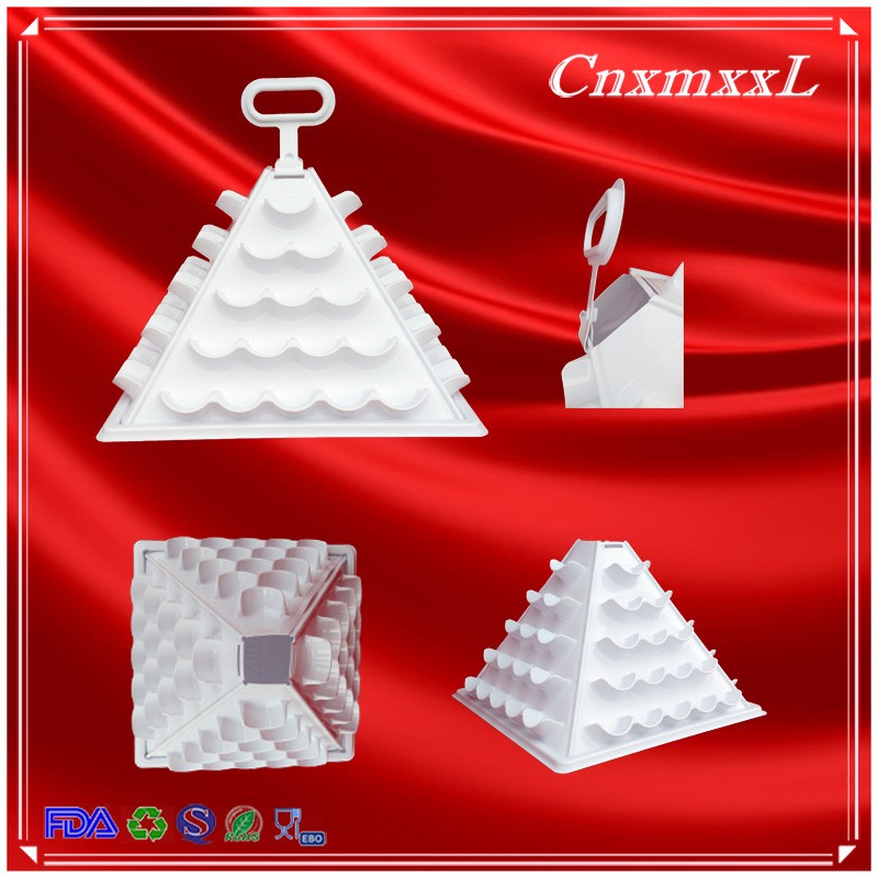 Eco Friendly Food Grade Macaron Pyramid Display 5 Tier Macaron Tower SGS