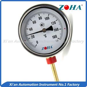 China High Accuracy Bimetal Dial Thermometer With Stainless Steel Connector wholesale