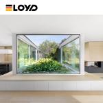 Industrial Grid Fixed Aluminum Window Loft Style High Security