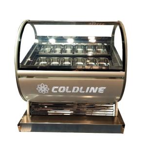 China DC12F Ice Cream Display Freezer R290 Gelato Display Case 450L wholesale