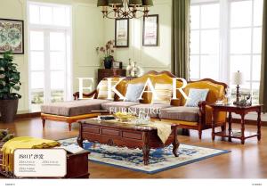 China American sofa leather sofa oil wax solid wood sofa set wholesale