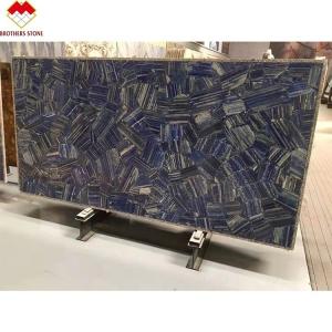 China Modern Tile Azul Bahia Marble Blue Color Lemurian Blue Granite Slab for Interior Decoration wholesale