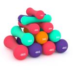 Weightlifting Bone Shaped Dumbbells , 3kg Neoprene Dumbbells Fitness